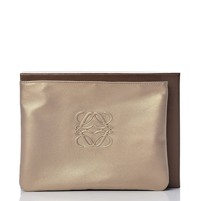 Loewe Metallic Lambskin Cosmetic Pouch Gold 9 of 9