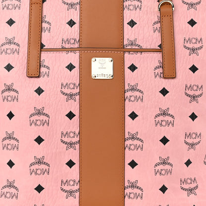 MCM Visetos Medium Anya Zip Top Shopper Tote Soft Pink 8 of 10