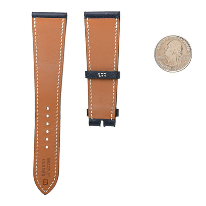 Hermes Epsom Heure H Hour Watch TGM Strap Bleu Saphir 2 of 5