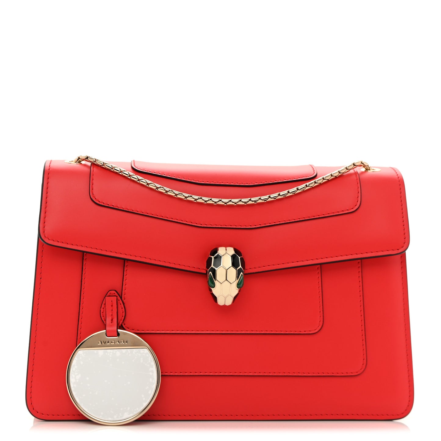 Calfskin Serpenti Forever Shoulder Bag Red