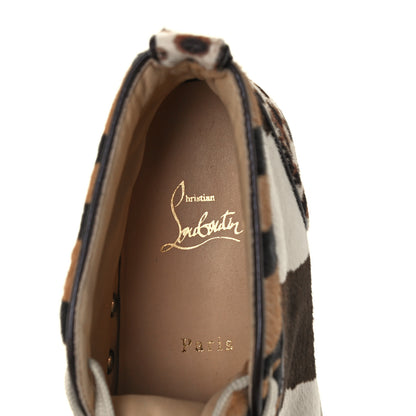Christian Louboutin Calf Hair Animal Print Rantus Orlato Flat Sneakers 38 Multicolor 11 of 13