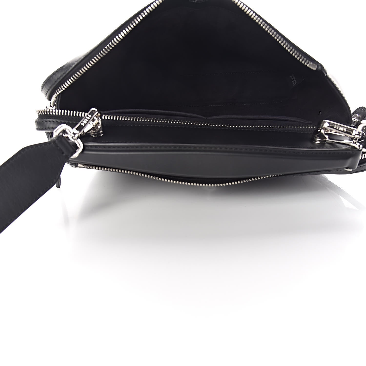 Fendi Vitello Baltico Dolce DotCom Satchel Black Blue Royal 6 of 15