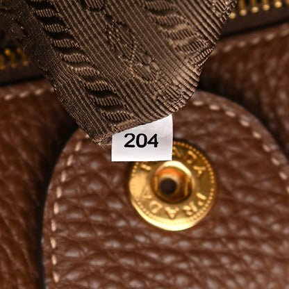 Prada Vitello Daino Tote Palissandro 6 of 12