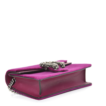 Gucci Velvet Super Mini Dionysus Shoulder Bag Fuchsia Violet Cyclamen 3 of 13