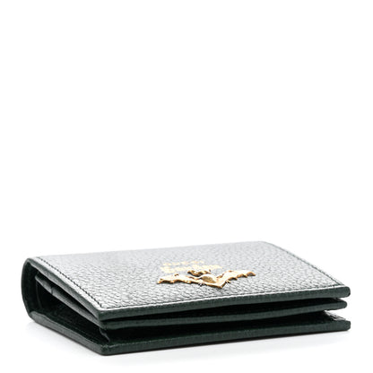 Gucci Calfskin Garden Bat Card Case Dark Green 4 of 7