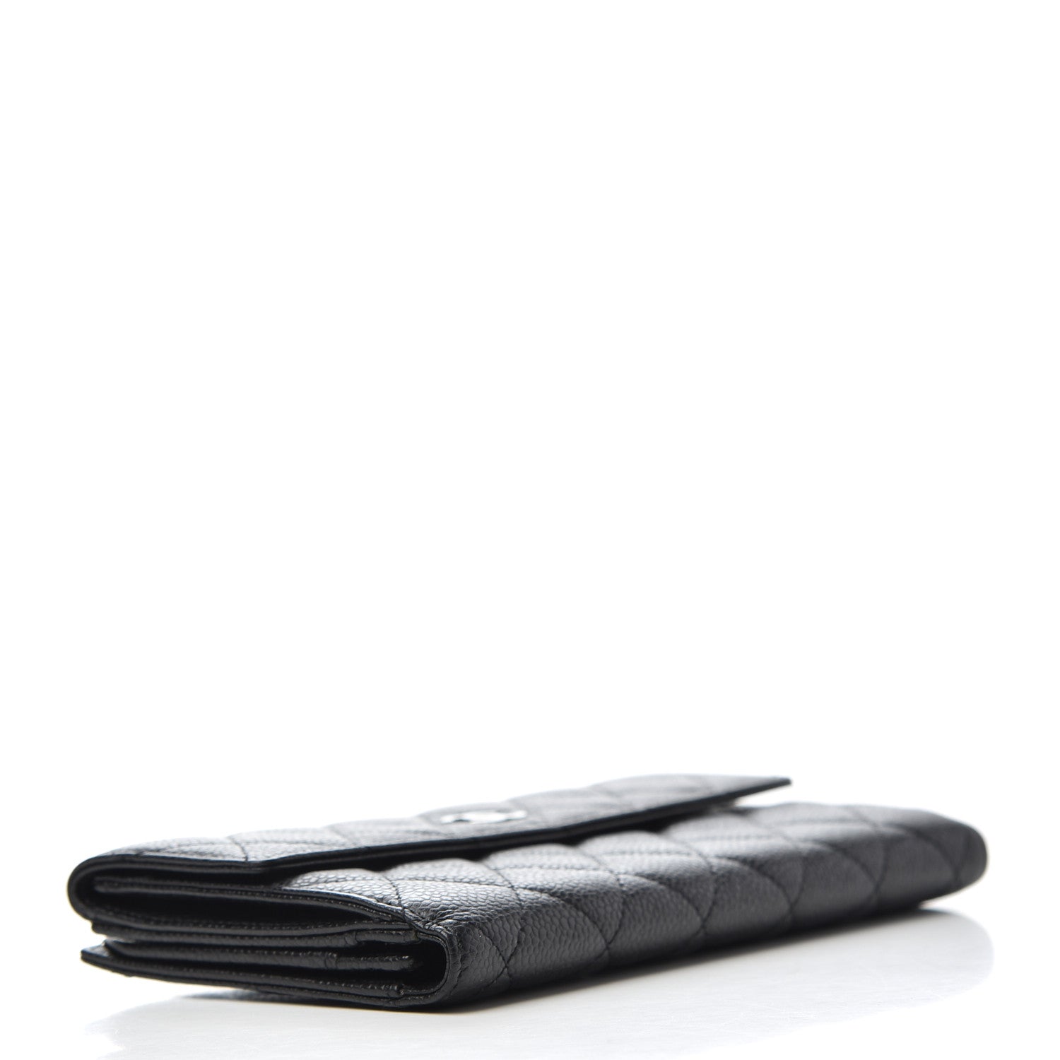 Chanel Caviar Quilted CC Long Double Wallet Black 4 of 8