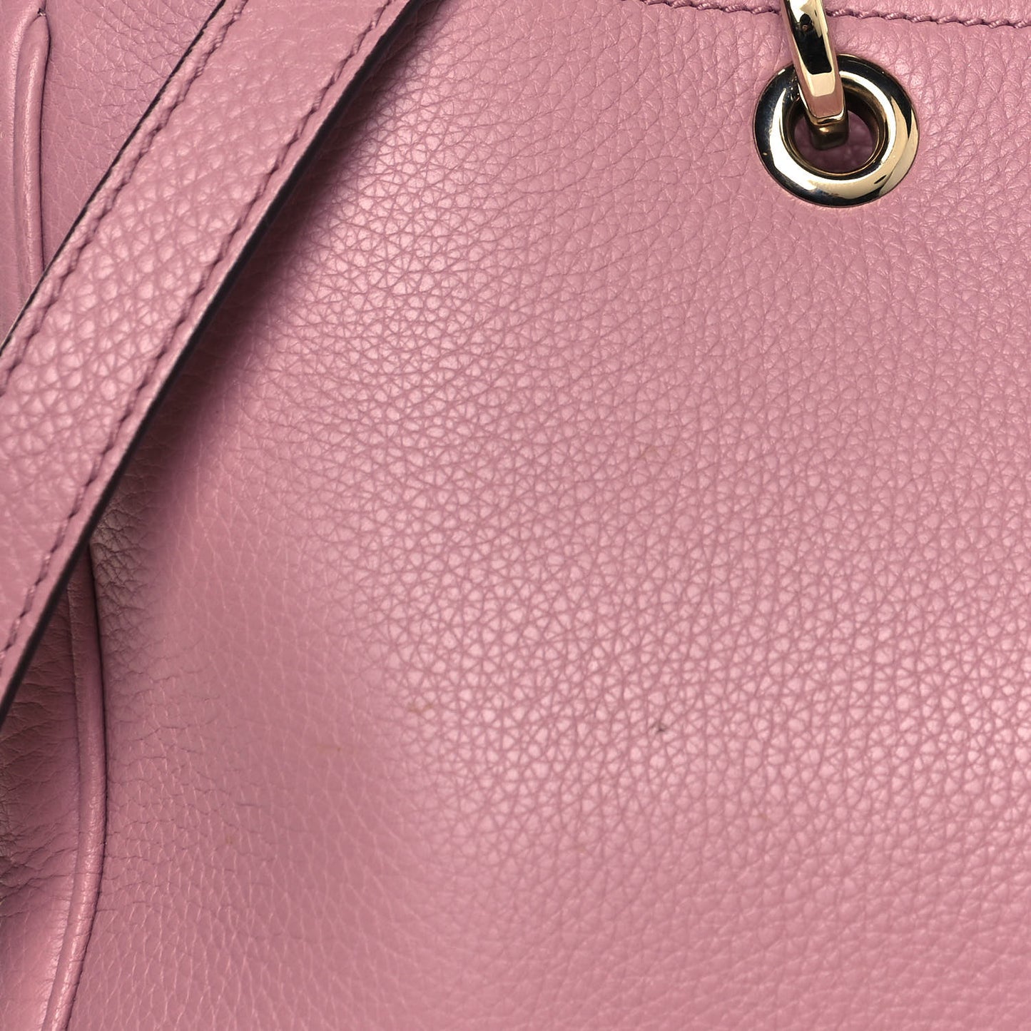 Pebbled Calfskin Medium Bamboo Shopper Tote Pink