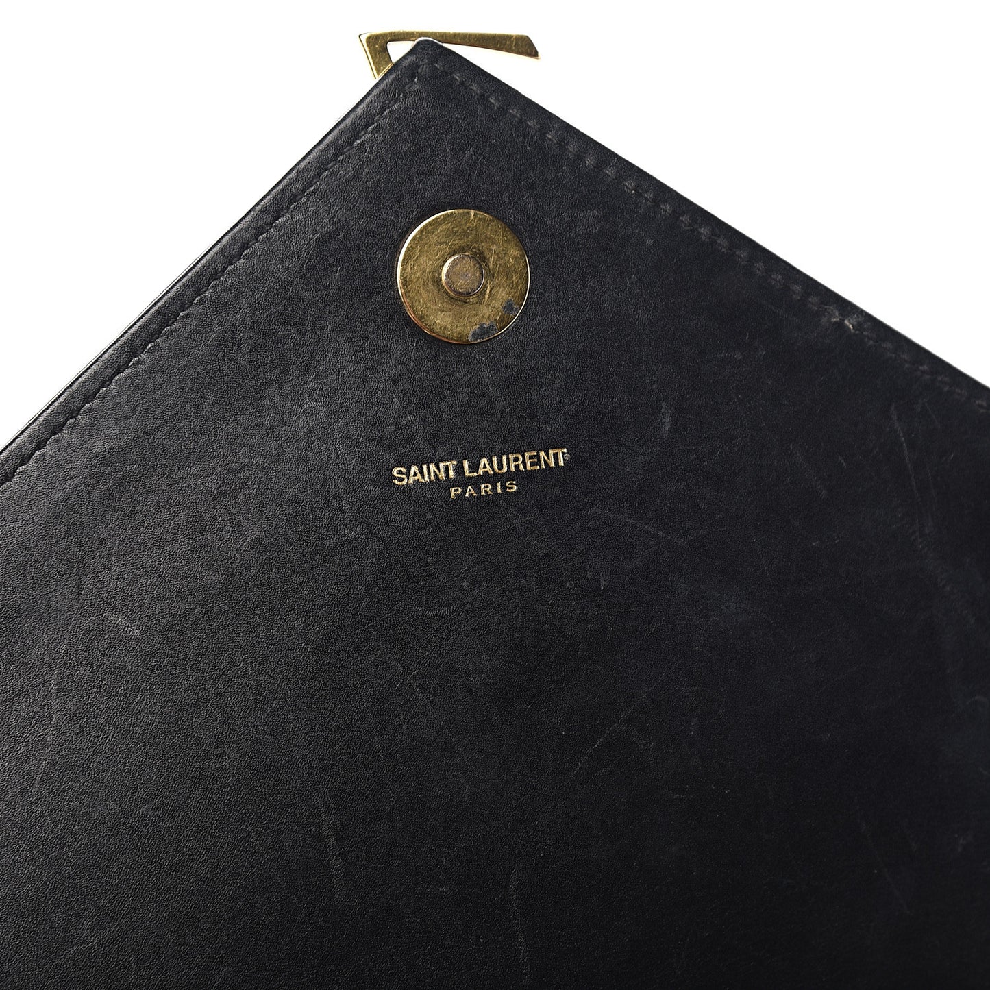 Smooth Calfskin Matelasse Chevron Large Monogram Satchel Black
