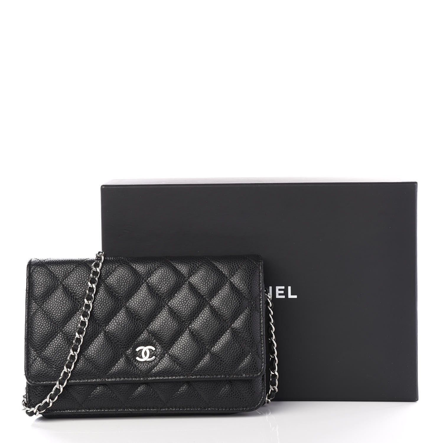 Chanel Caviar Quilted Wallet On Chain WOC Black 11 of 11