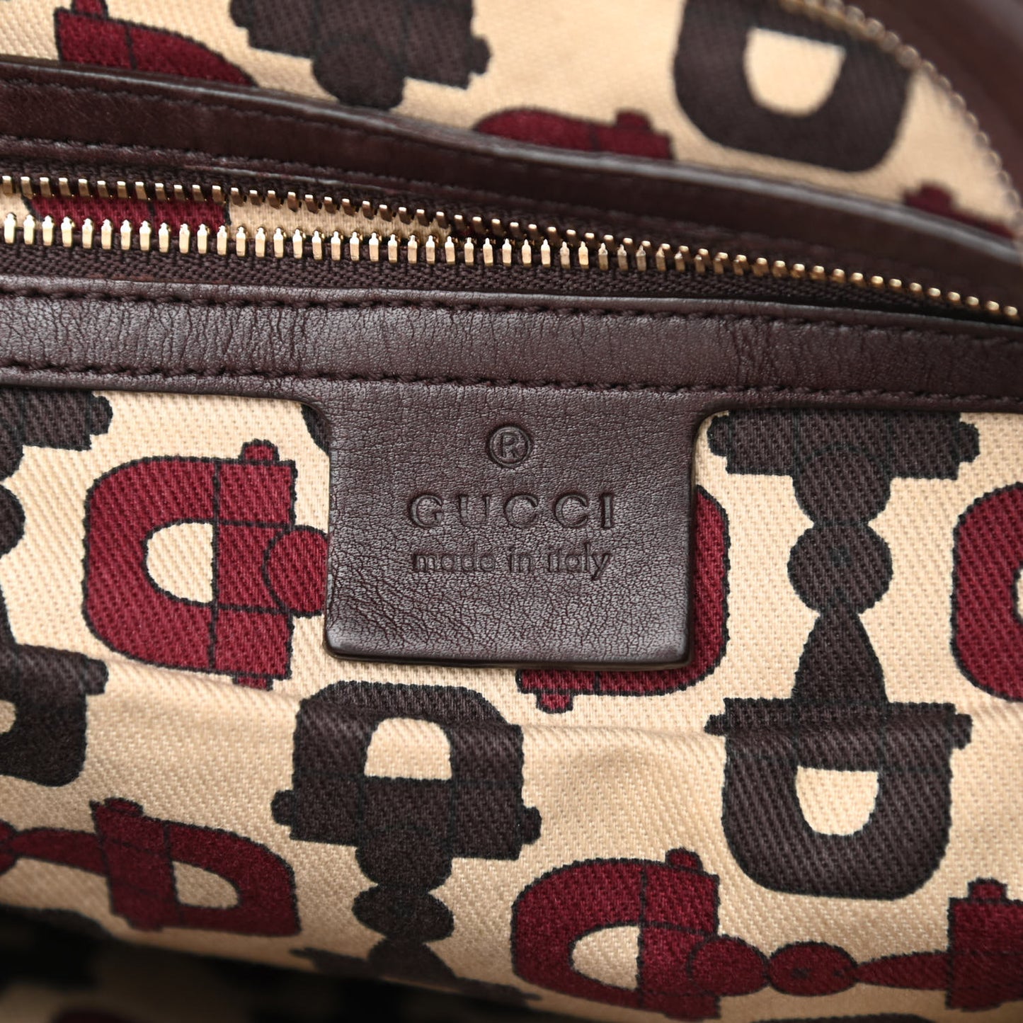 Guccissima Large Biba Hobo Dark Brown