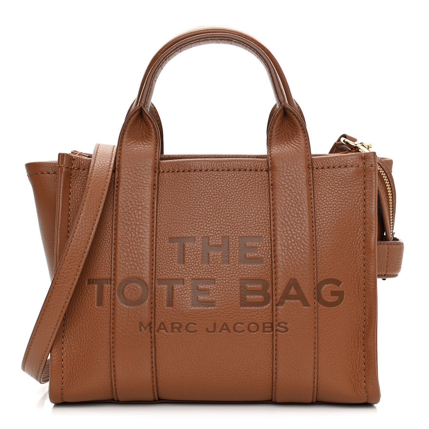 Grained Calfskin Small The Tote Bag Argan Oil