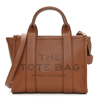 Marc Jacobs Grained Calfskin Small The Tote Bag Argan Oil 1 of 10