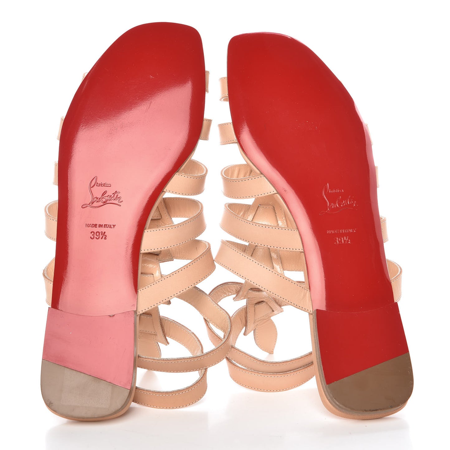 Calf Vegetale Neronna Flat Sandals 39.5 Natural