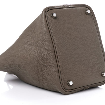 Hermes Taurillon Clemence Picotin Lock 18 PM Etoupe 7 of 8
