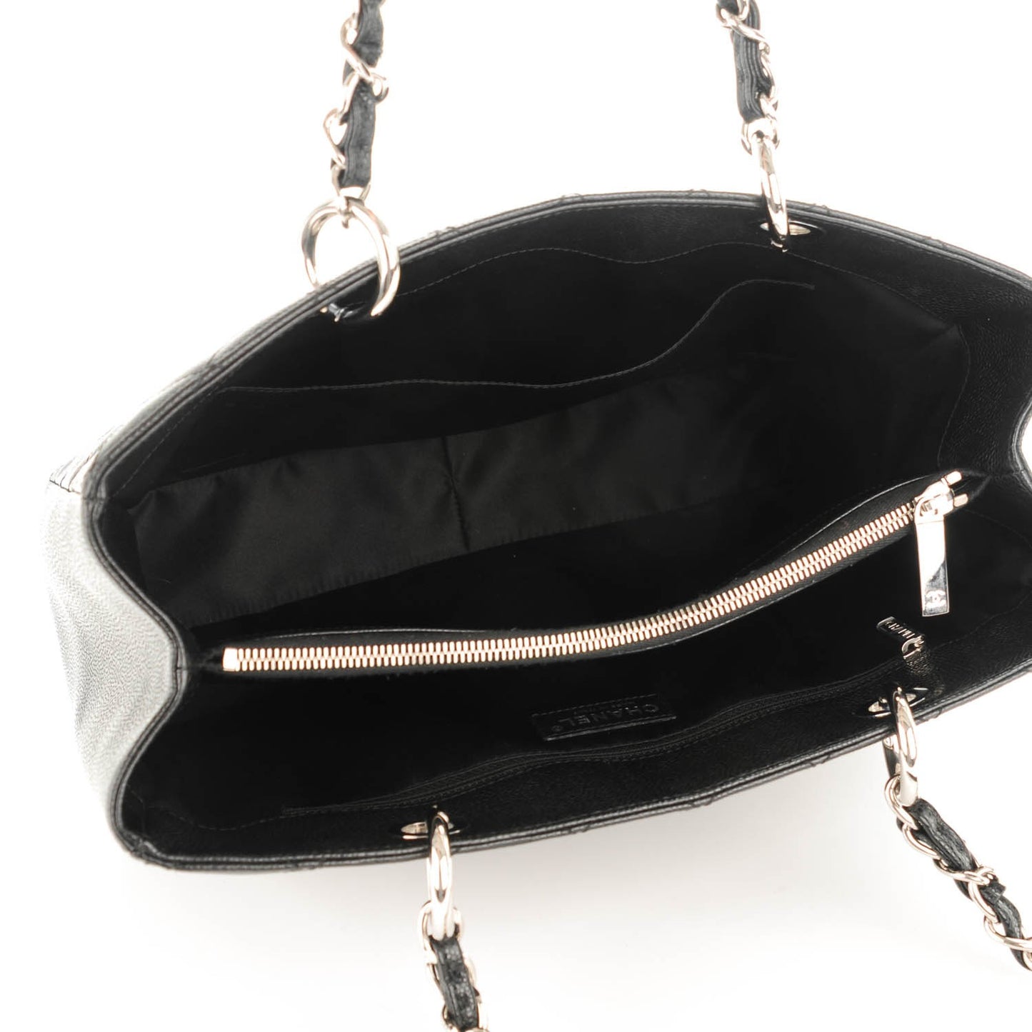 Caviar Quilted Grand Shopping Tote GST Black