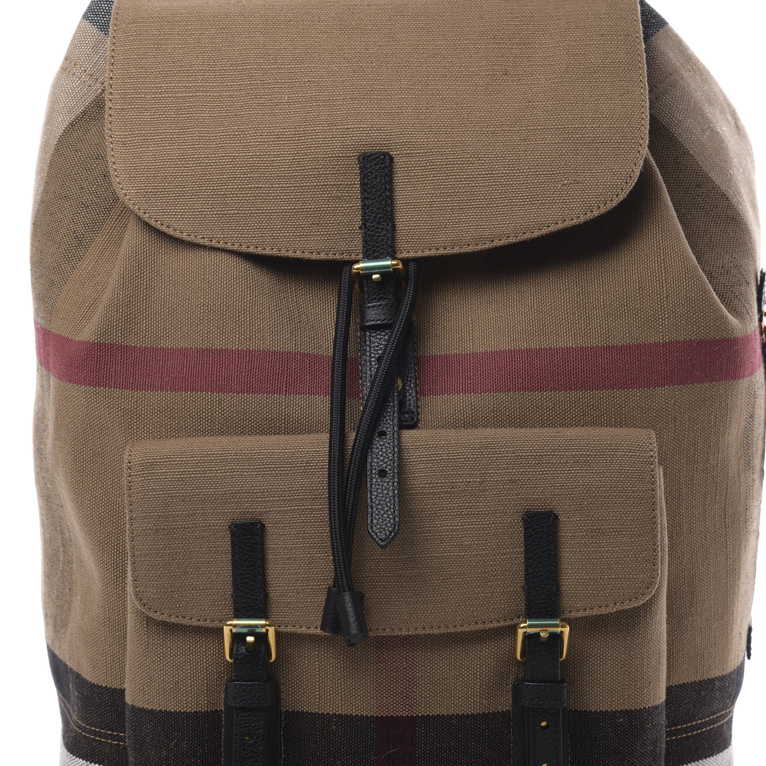 Burberry Canvas Mega Check Brookdale Backpack Black 8 of 10
