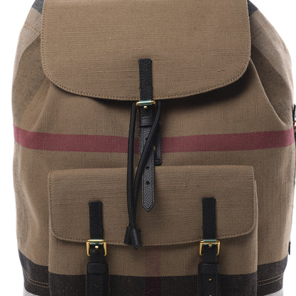 Burberry Canvas Mega Check Brookdale Backpack Black 8 of 10
