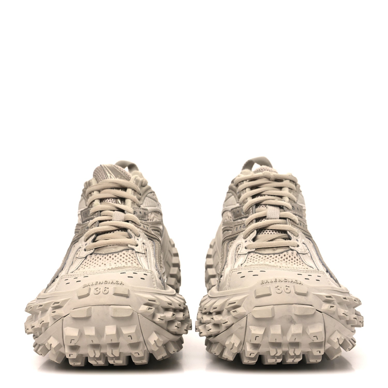 Balenciaga Rubber Mesh Monocolor Mens Defender Sneakers 36 Beige 3 of 7