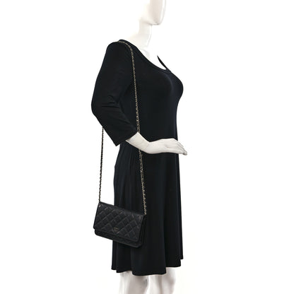 Chanel Caviar Quilted Wallet on Chain WOC Black 2 of 11