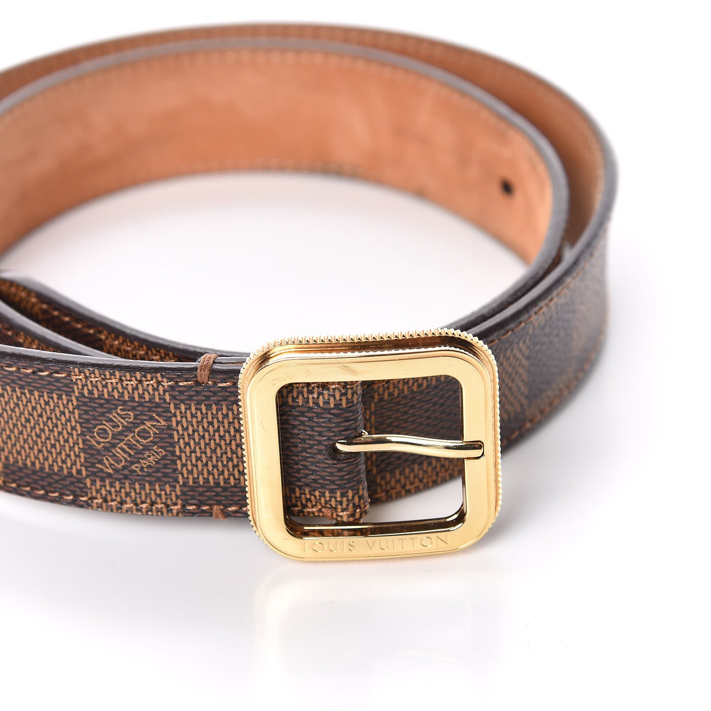 Damier Ebene Tresor Belt 80 32