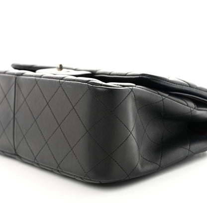 Chanel Lambskin Quilted Jumbo Double Flap Black 10 of 11