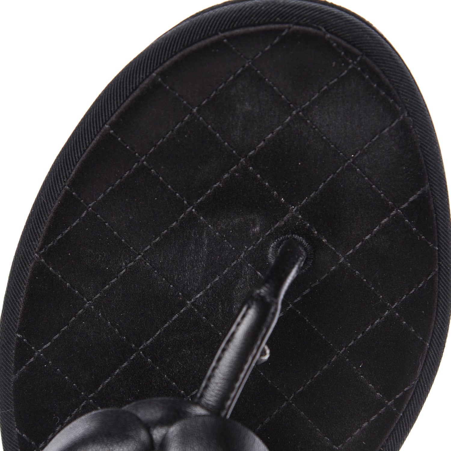 Chanel Lambskin Camellia Thong Sandals 38.5 Black 16 of 18