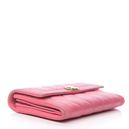 Chanel Lambskin Quilted Boy Flap Wallet Pink 3 of 12