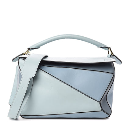 Loewe Calfskin Medium Puzzle Bag Aqua Light Blue Stone Blue 1 of 9