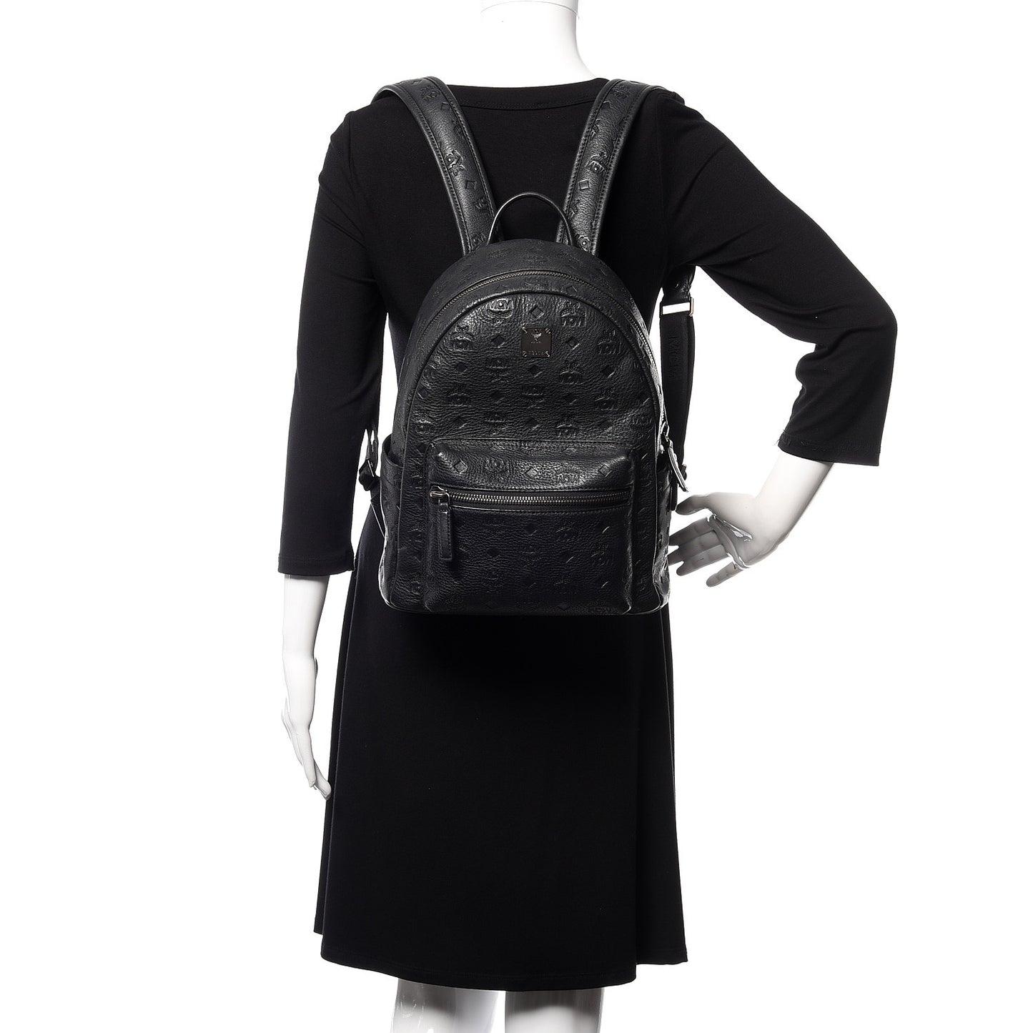 Calfskin Ottomar Small Stark Backpack Black