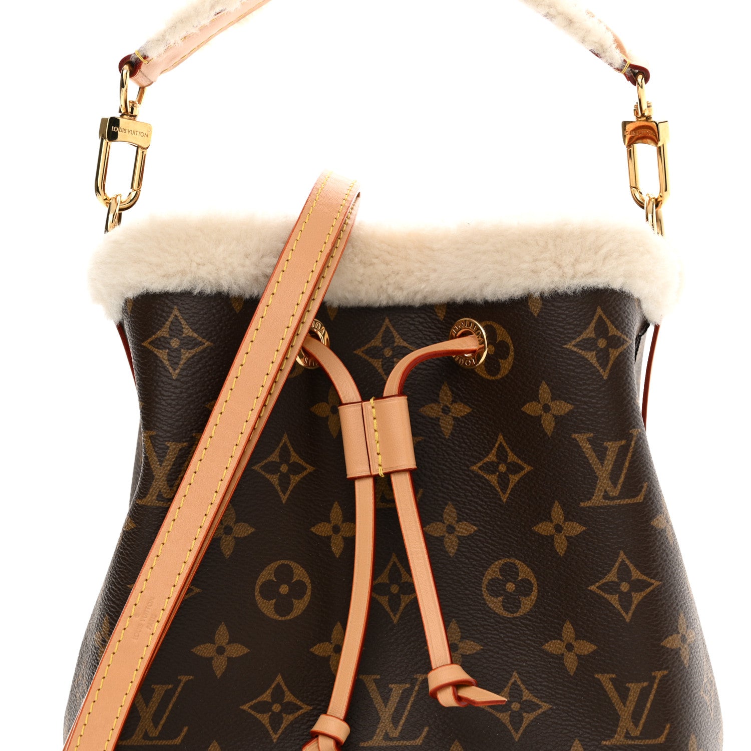 Louis Vuitton Monogram Shearling Cozygram Neonoe BB 6 of 10