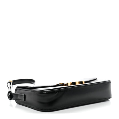 Celine Shiny Calfskin Triomphe Shoulder Bag Black 4 of 10