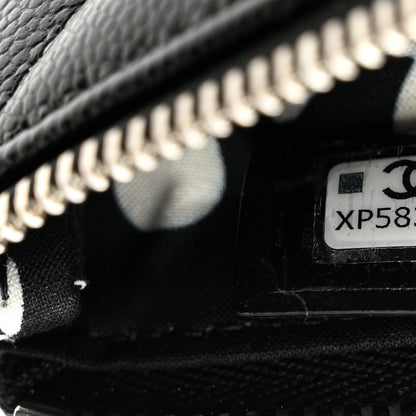 Chanel Caviar Quilted CC Logo Small Pouch Black 7 of 8