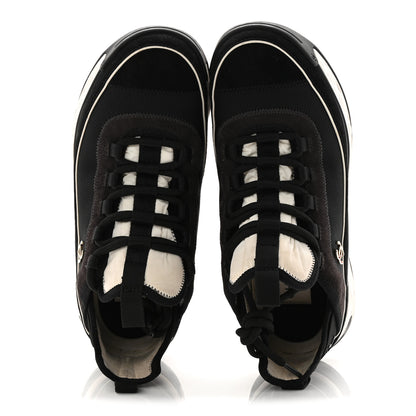 Chanel Fabric Suede CC Sneakers 39 Black 2 of 10