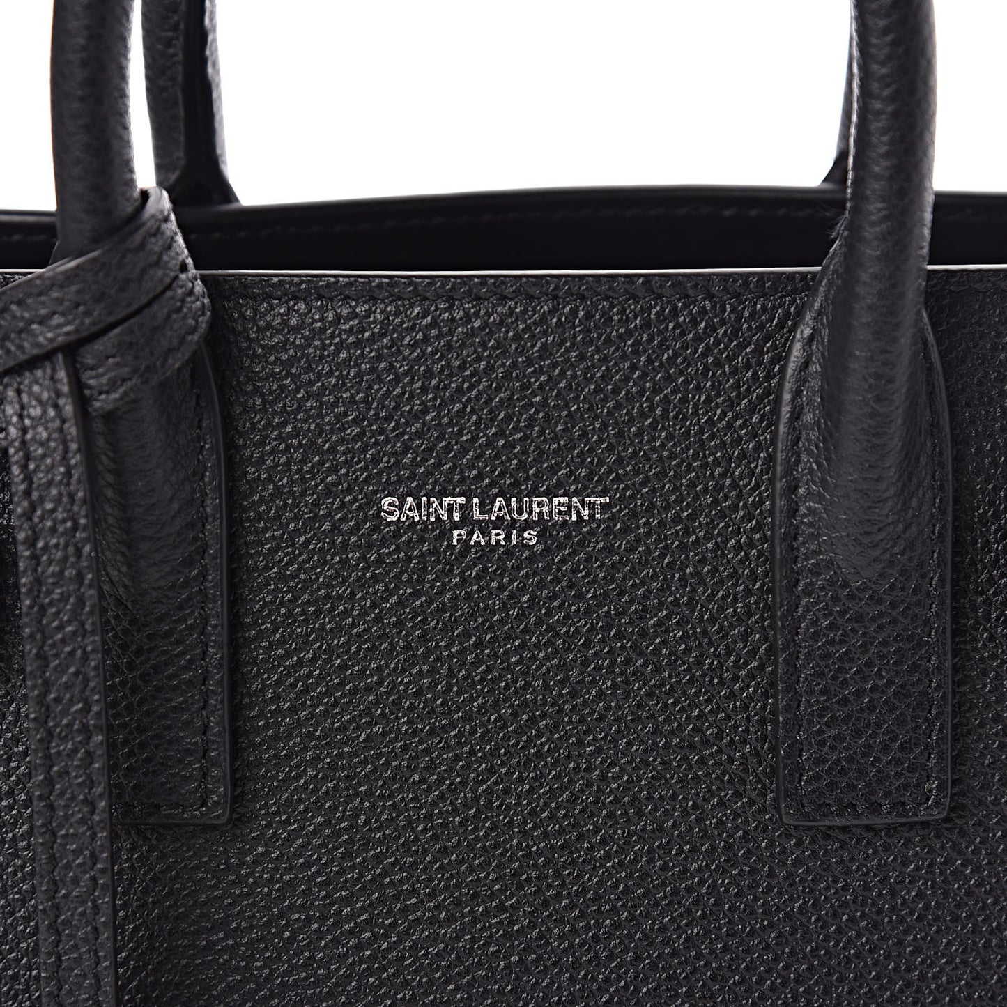 Grained Calfskin Nano Sac De Jour Black