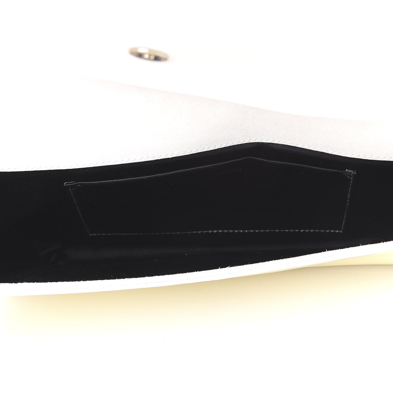 Saint Laurent Patent Calfskin Ombre Monogram Large Belle De Jour Clutch Ivory Black 4 of 9