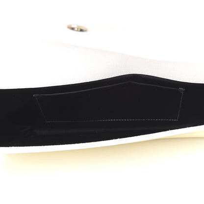 Saint Laurent Patent Calfskin Ombre Monogram Large Belle De Jour Clutch Ivory Black 4 of 9