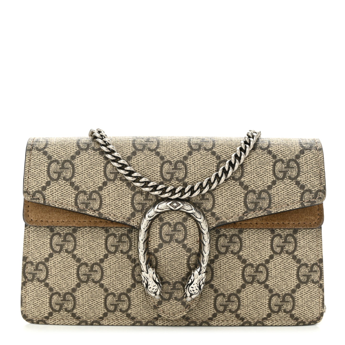 GG Supreme Monogram Super Mini Dionysus Shoulder Bag Taupe