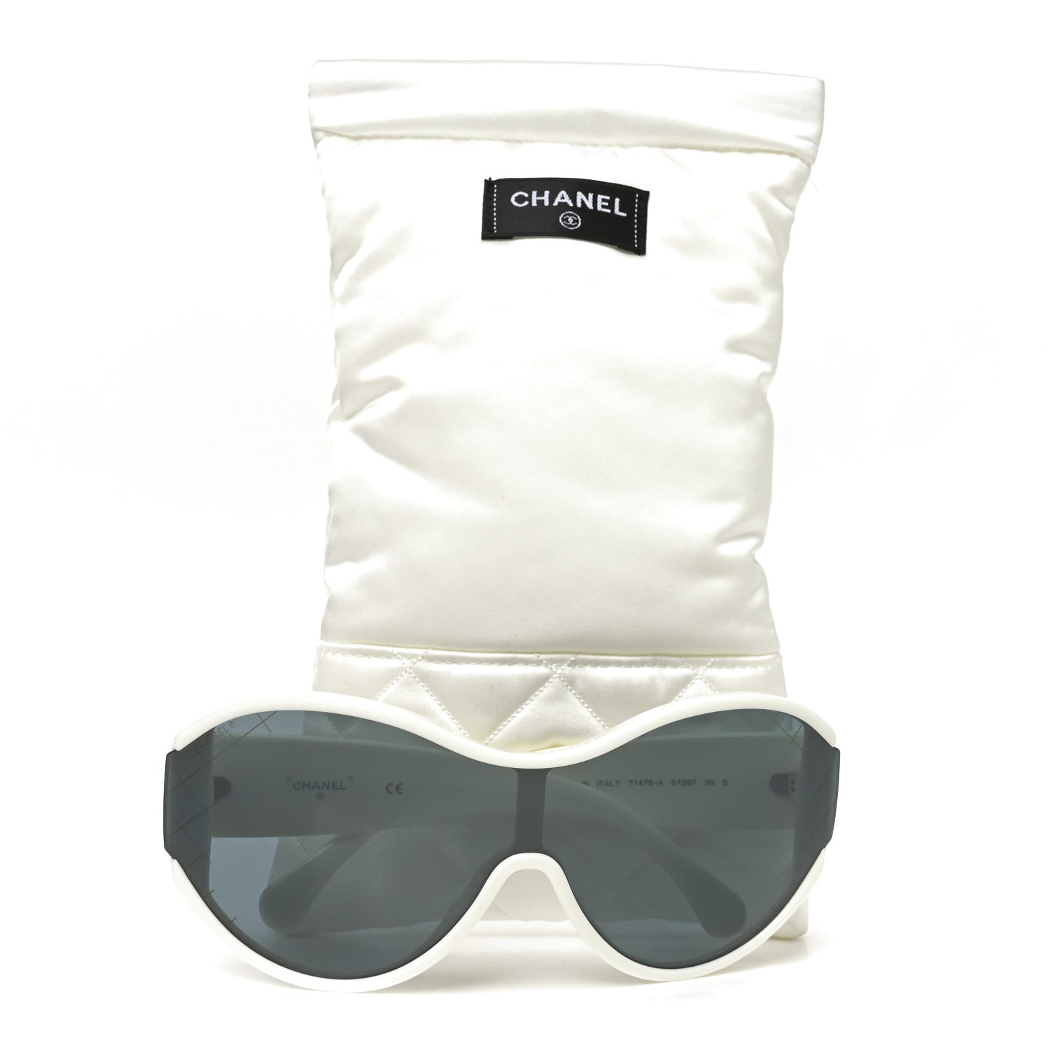 Chanel Acetate Shield Sunglasses 71476-A White 7 of 7
