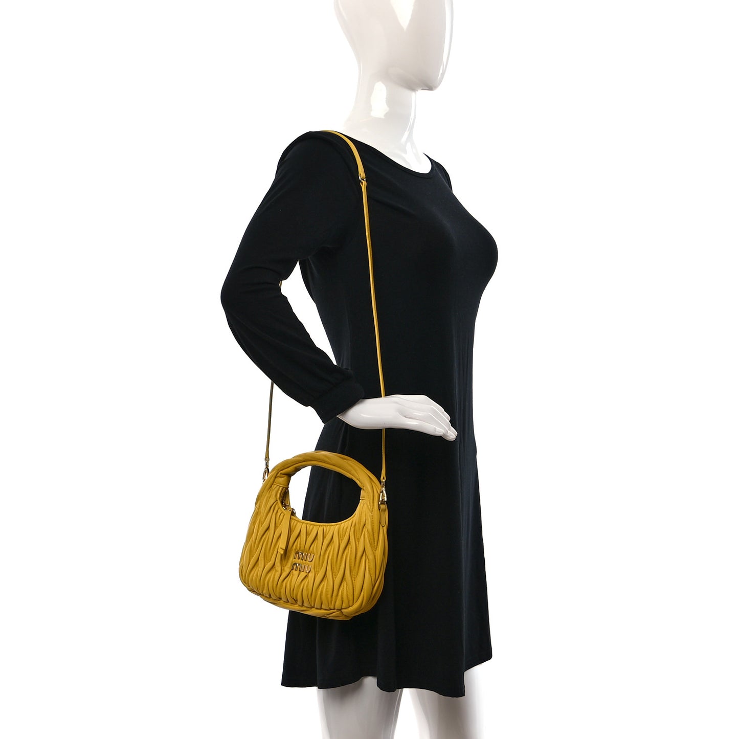 Nappa Matelasse Mini Wander Hobo Sunny Yellow