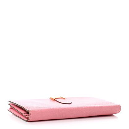Hermes Chevre Mysore Bearn Gusset Wallet Rose Confetti 4 of 15