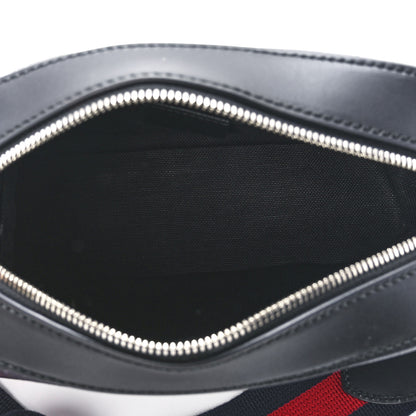 Gucci GG Supreme Monogram Web Shoulder Bag Black Grey 5 of 13