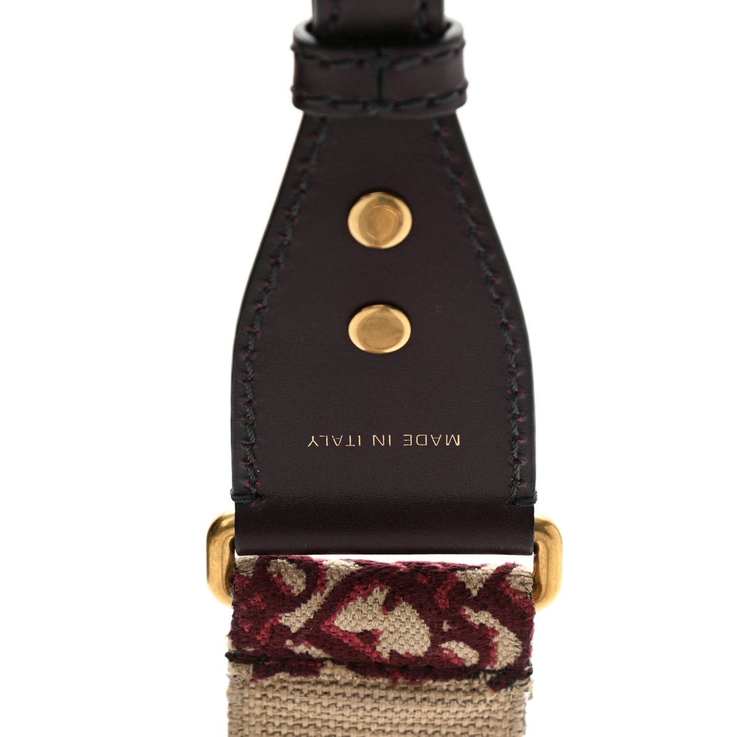 Oblique Studded Shoulder Strap Burgundy