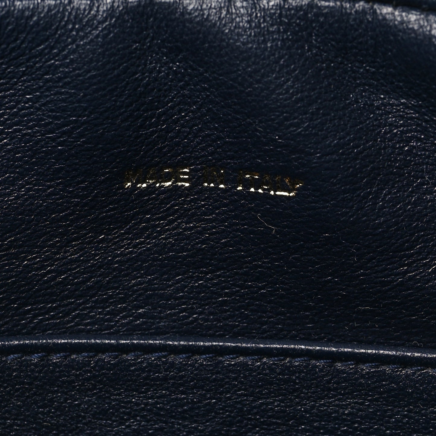 Lambskin Quilted CC Tassel Camera Case Navy