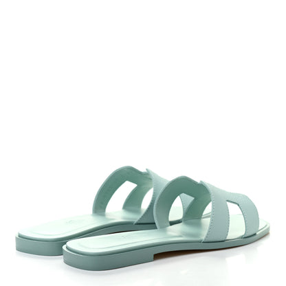 Hermes Epsom Oran Sandals 37 Vert Embrun 5 of 9