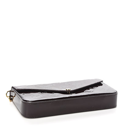Louis Vuitton Vernis Pochette Felicie Chain Wallet Amarante 3 of 12