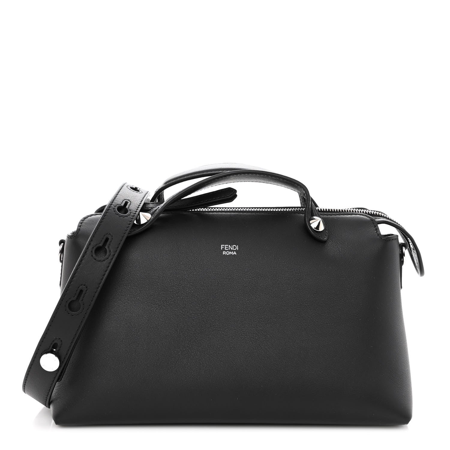 Fendi Vitello Dolce Medium By The Way Boston Bag Black 1 of 9