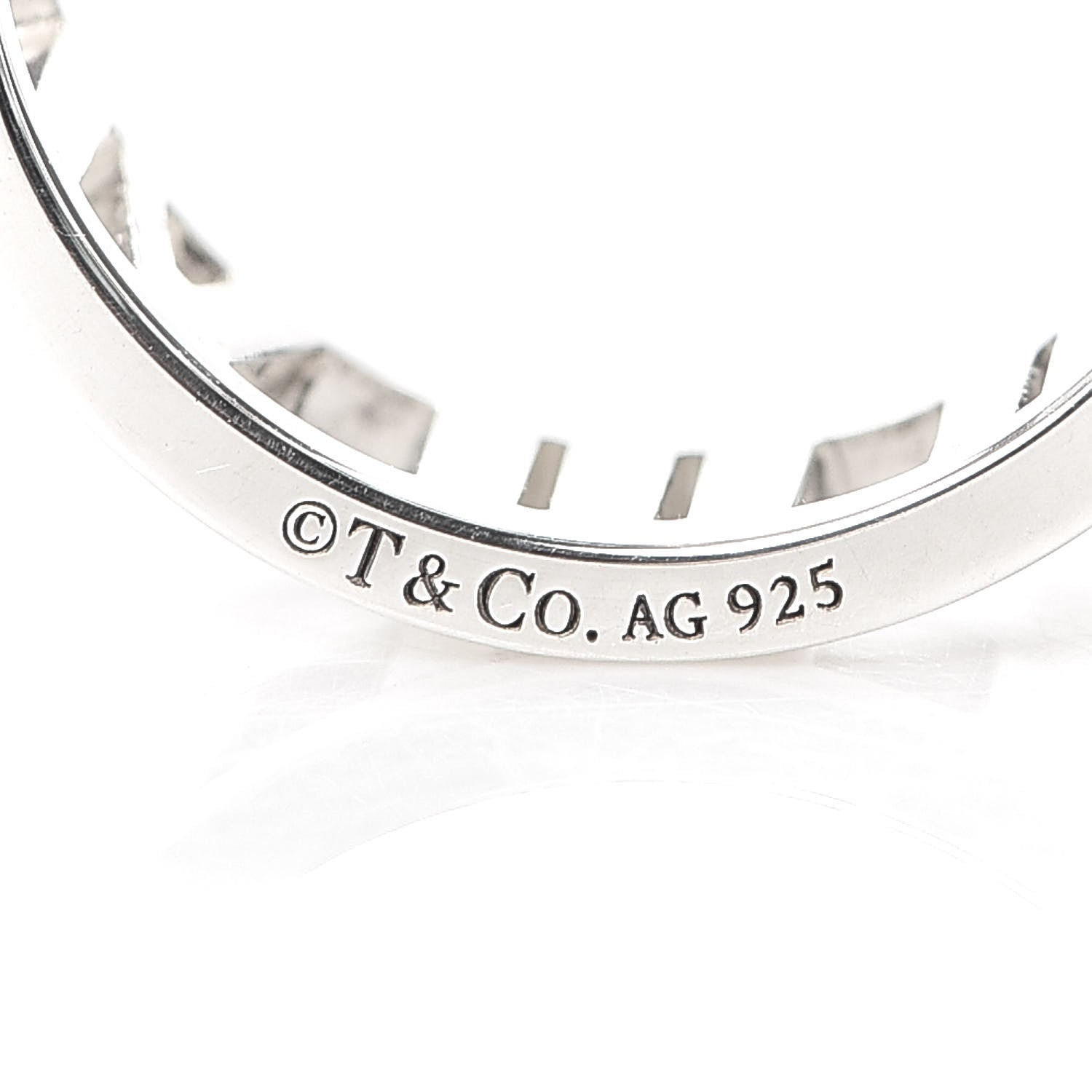 Tiffany Sterling Silver Wide Atlas Open Ring 50 5.25 4 of 5