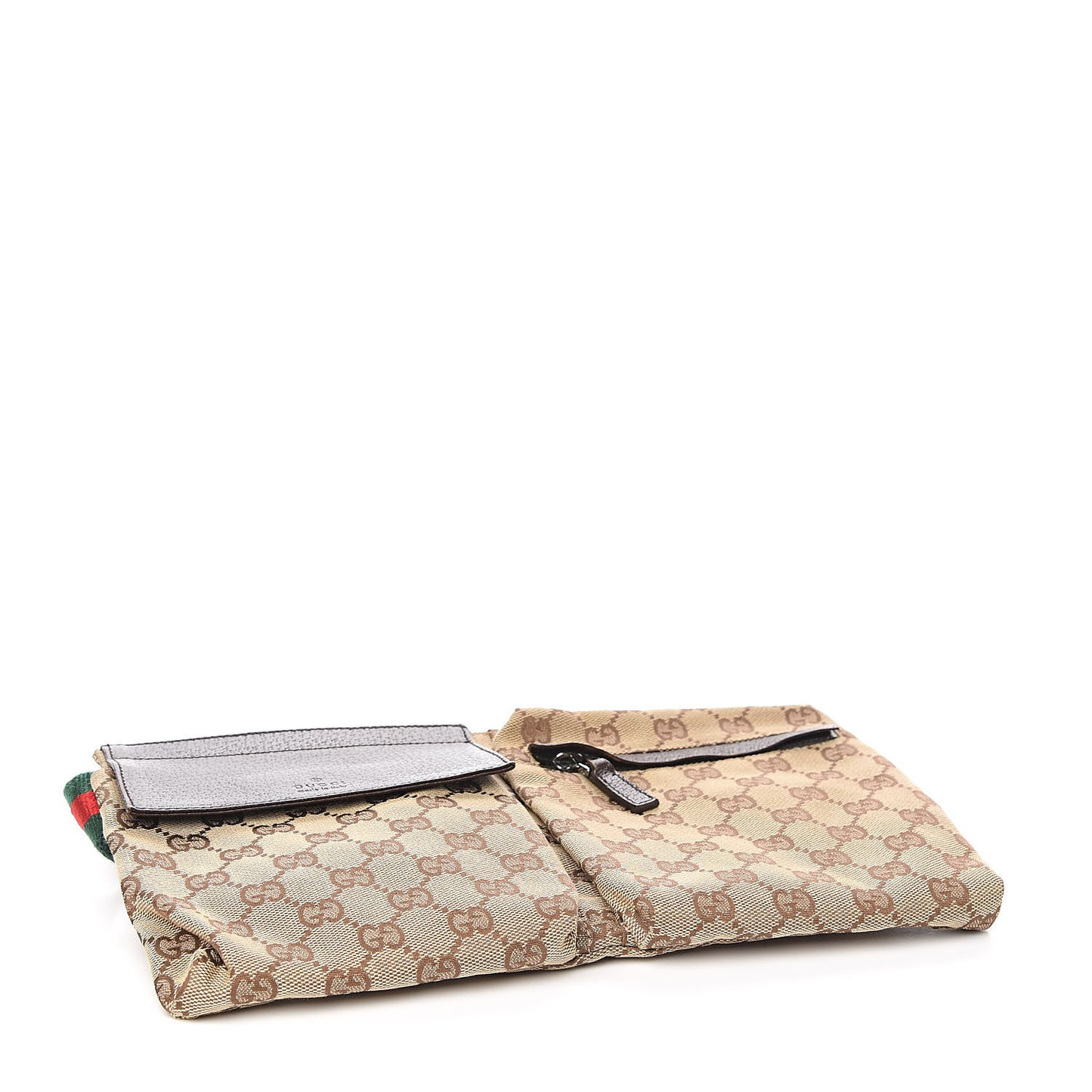 Monogram Web Belt Bag Dark Brown