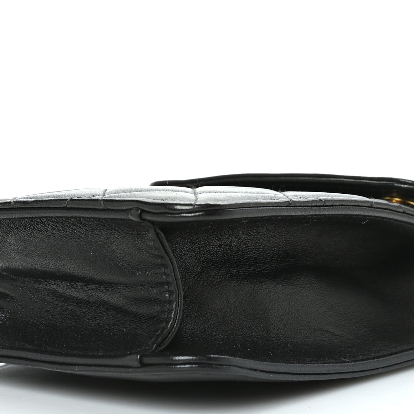 Lambskin Quilted Waist Belt Bag 80 32 Black