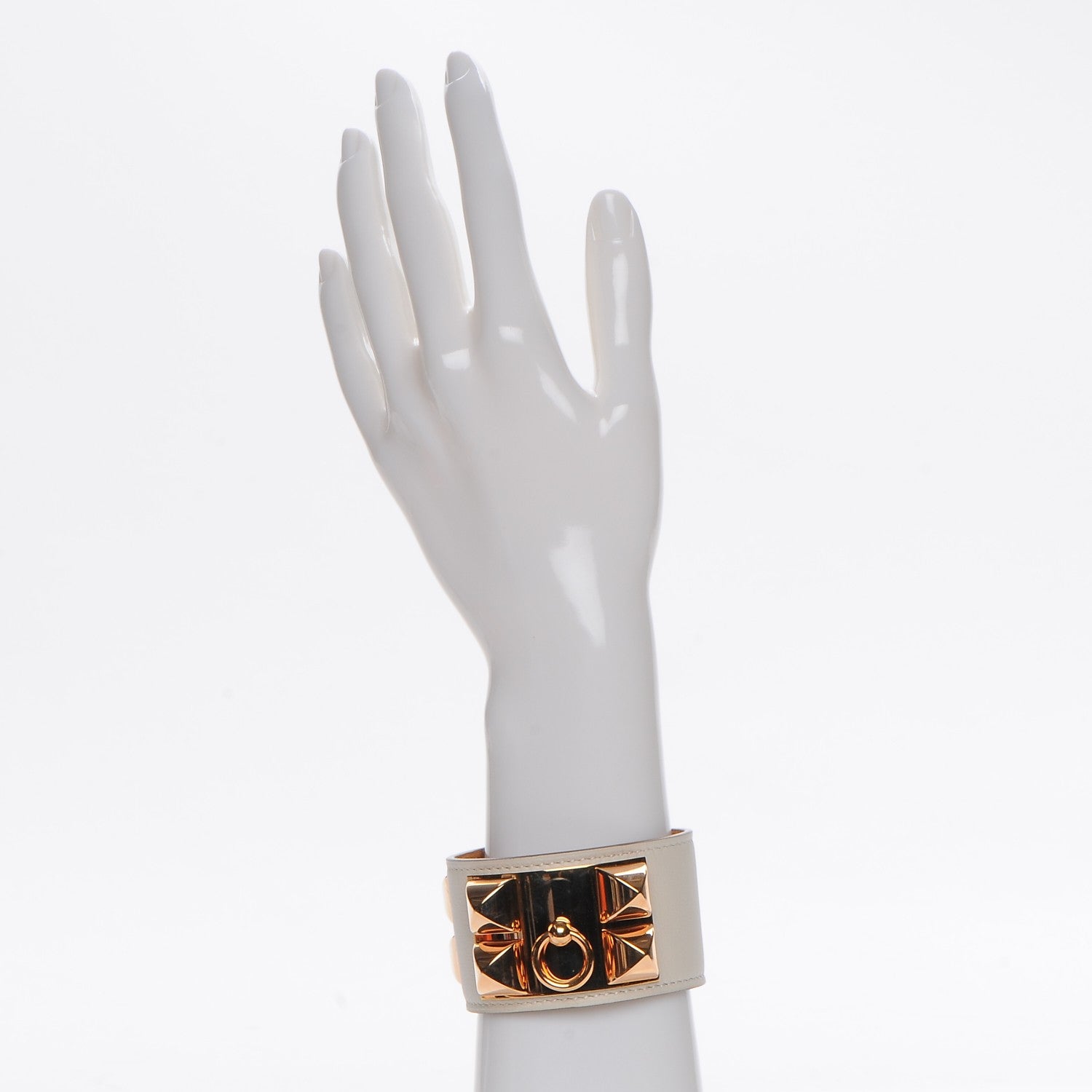 Hermes Swift Collier de Chien CDC Bracelet S Craie 2 of 11